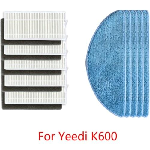 Vacuum Cleaner HEPA Filter Mop Cloth For Yeedi K600 Robotic Vacuum Cleaner Spare Parts Accessories