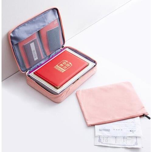 Large Capacity Multi-layer Document Tickets Storage Bag Certificate File Organizer Case Home Travel Passport Cards Bag Briefcase