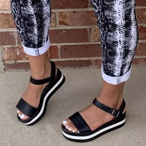 Big Size 35-43 New Ladies Flat Platform Summer Sandals Mixed Colors Wedges Sandals Women 2021 Casual Light Beach Shoes Woman