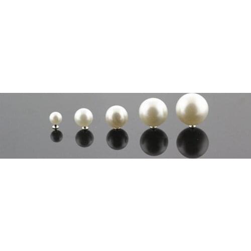 1 case Imitated Pearl Buttons Sew On Round Button White One Hole Jewelry Beads Garment Decoration Accessories