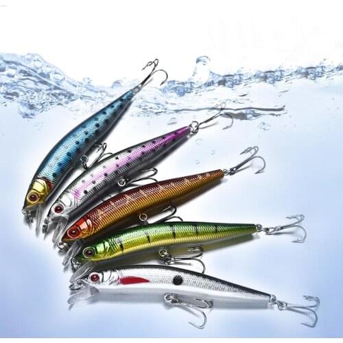 1 Pcs Luya Baits Plastic Hard Baits Mino 9.7cm/8.6g Bionic Fishing Gear Baits False Baits Floating Baits