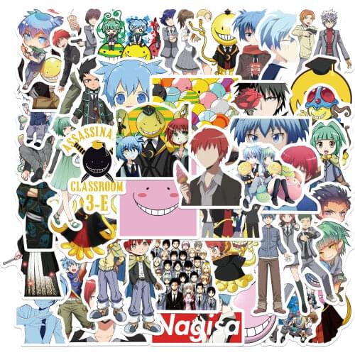 10/50Pcs New Japan Anime Stickers Assassination Classroom Graffiti Cartoon Sticker for Luggage Laptop Skateboard Bicycle Decals