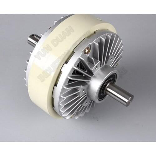 12Nm 1.2kg DC 24V Double Shaft Dual 2Axis Magnetic Powder Clutch Winding Brake for Tension Control Bag Printing Dyeing Machine