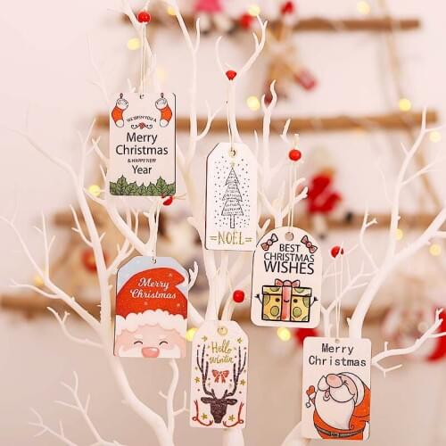 2 Pcs Wooden Painted Colorful Car Tree Christmas Pendant Ornaments DIY Wood Crafts Kids Gift Xmas Tree Hanging New Year Decor