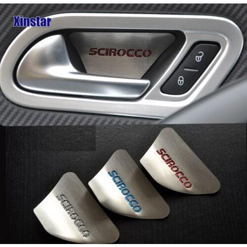 2pcs Car Door Interiro Decoration Sticker For Volkswagen Scirocco 2009 To 2016