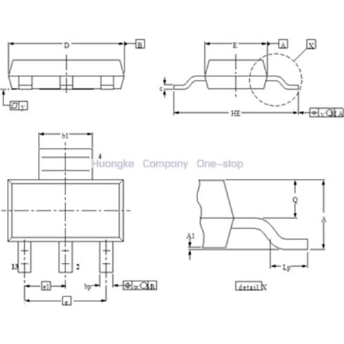 20PCS/LOT Mark PB4350 PBSS4350Z SOT-223 Original 100% NEW 50 V low VCEsat NPN transistor