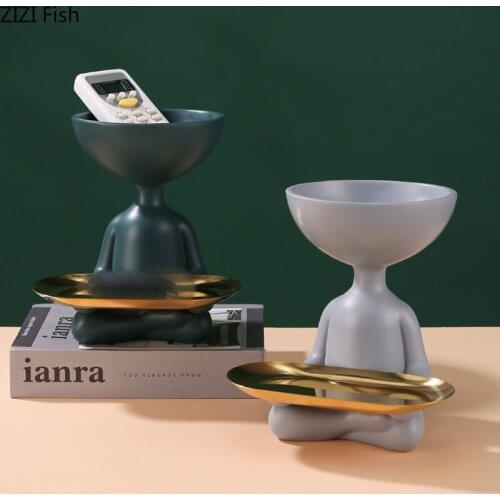 Abstract Figures Trays Decorative Fruits Basket Storage Tray Character Resins Jewelry Dish Cosmetic Containers Home Decoration