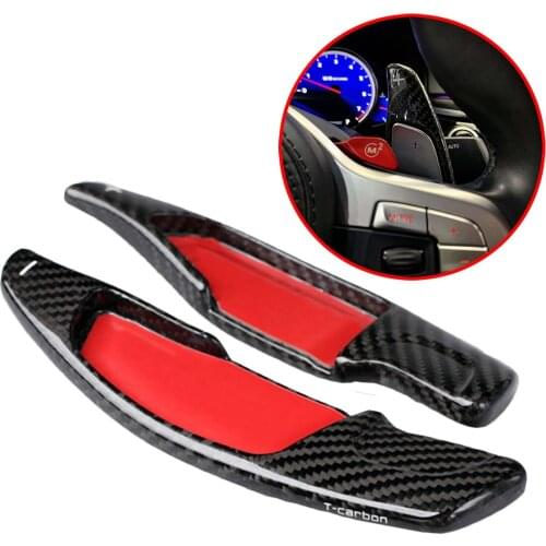 Car Steering Wheel Shift Paddle Gear Shifter Fit For BMW 5 7 Series X3 X4 M5 G01 G02 G11 G12 G30 G38 F90 Carbon Fiber
