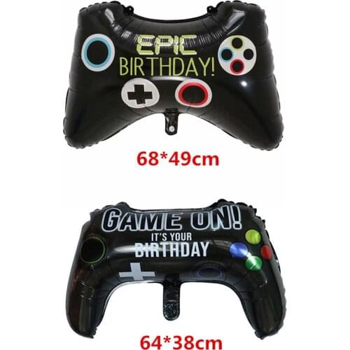 10/20/50pcs Big Gamepad Video Game Controller Foil Balloons Childrens Day Boys Birthday Party Decoration Gaming Tool Air Globos