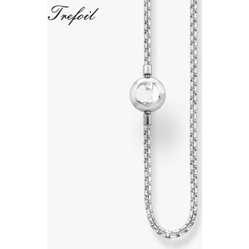 Link Chain Necklace Karma Chains, Fashion 925 Sterling Silver Jewelry European Trendy Gift For Men Women Boy Girls 2018 Colar