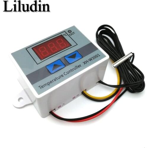 10A 12V 24V 220VAC Digital LED Temperature Controller W3001 For Incubator Cooling Heating Switch Thermostat NTC Sensor