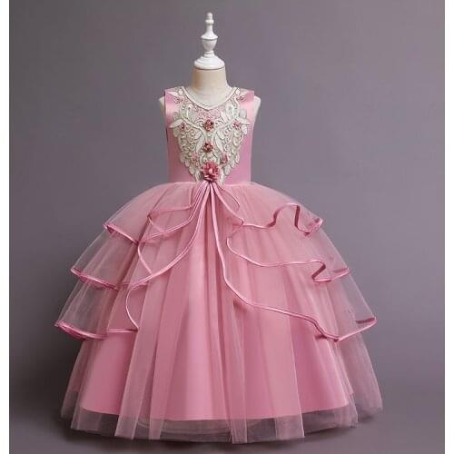 Kids Dresses Girls Summer Dresses for Party and Wedding Christmas Clothing Princess Flower Tutu Dress Children Prom Ball Gown