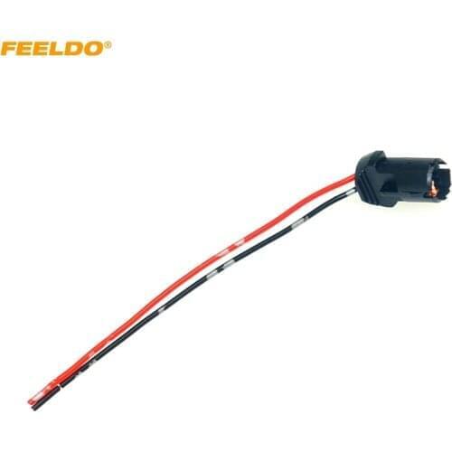 FEELDO 50Pcs Auto T10 W5W 147 501 Car Light Socket Connector Holder Base Dash Light Wire Harness Car Electronics Accessories
