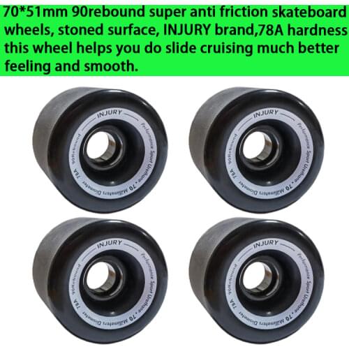 Good quality 70*51mm 83A PC core surf skateboard wheels