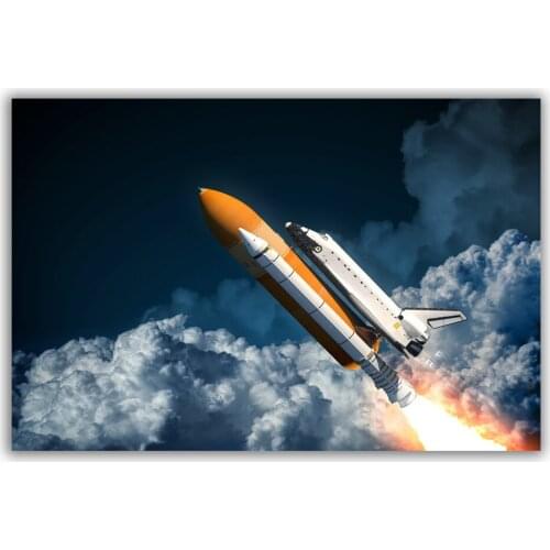 HT071 Spectacular Universe Earth And Moon Space Station Astronaut Silk Fabric Poster Art Decor Indoor Painting Gift