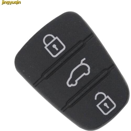 Jingyuqin 10pcs 3 Buttons Silicone Remote Key Rubber Padbutton Replacement for Hyundai I30 For Kia K2 K3 Styling