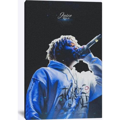 Juice WRLD Rapper hip hop Poster Painting Wall Art Canvas For Teens Living Room Bedroom Study Dorm room Art Decoration Prints