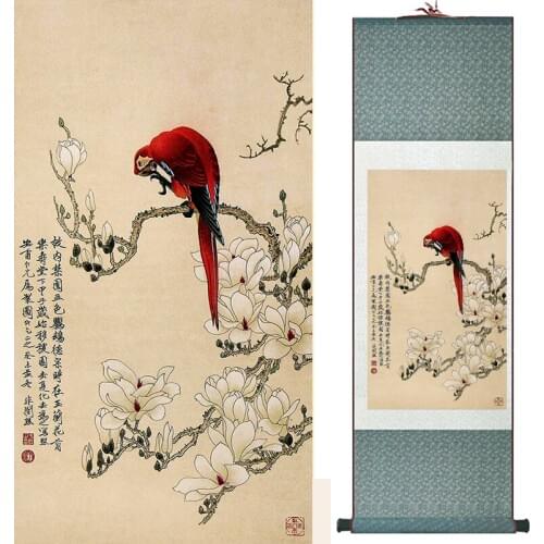 Birds and flower Art Painting Home Office Decoration Chinese scroll painting birds painting 19041402