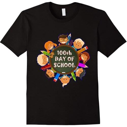 100th Day of School T-Shirt 100 Days Smarter Summer Cotton Short Sleeve O-Neck Mens T Shirt New S-3XL