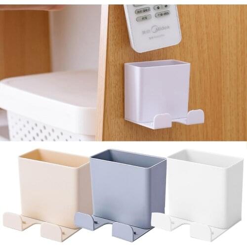 Phone Plug Wall Hang Holder Air Conditioner TV Remote Controls Storage Rack Box Modern Household Convenient Decoration