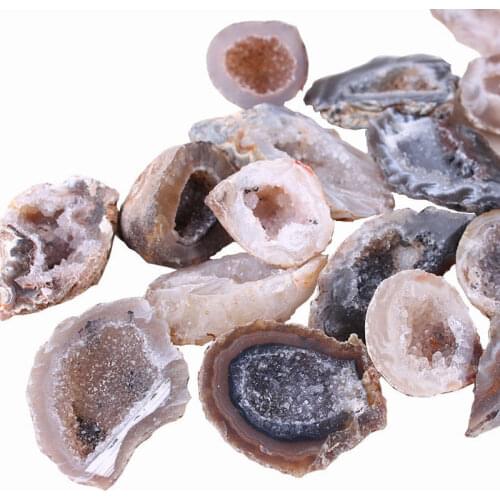 Natural Raw Stones Slice Natural Crystals Halves Healing Grade Beads for Jewelry Making Gifts for Women Geodes Collection