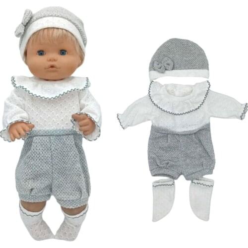 Baby Doll Boy Clothes Rompers Sock Hat For 38 Cm Nenuco Clothing Ropa Y Su Hermanita Toys Wears
