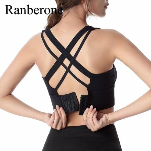 Ranberone Sport Bra Top Plus Size Women Push Up Seamless Sports Bra Workout Female Sport Top Crop Fitness Yoga Gym Active Wear