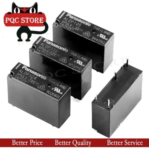 Relay ALDP105 ALDP112 ALDP124 ALDP105W ALDP112W ALDP124W 5V 12V 24V 5A 250V DIP4 New and original