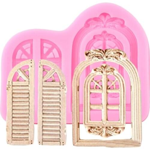 European Window Silicone Fondant Molds Suagrcraft Cake Decorating Tools DIY Chocolate Polymer Clay Mold Cupcake Topper Moulds