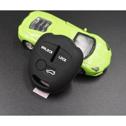 Xinyuexin For Mitsubishi Silicone Car Key Cover Case ASX Outlander Lancer EX Galant Pajero Remote Key Bag Jacket With 3 Buttons