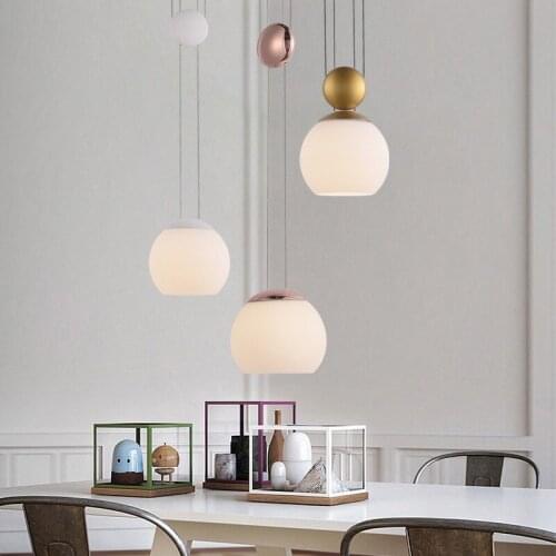 Modern Glass Ball Pendant Light Bedroom Bedside Lift Pendant Lamp Restaurant Store Personality Fixture For Parlor Lamp PA0171