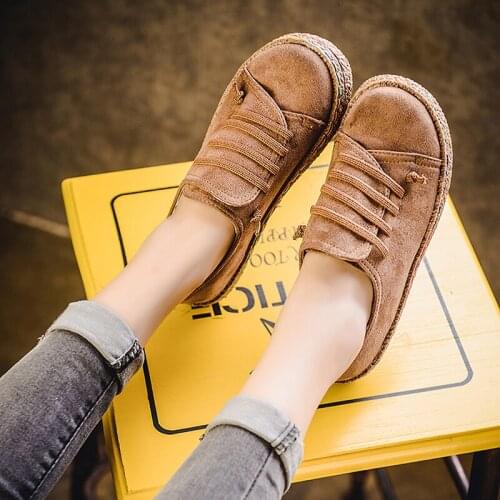 New Spring Women Flats Shoes Loafers Round Toe Wide Shallow Slip-on Casual Lady Flats Shoes Oxford Shoes For Women
