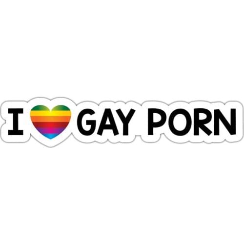 PLAY COOL Funny Creative I Love Gay Porn Car Sticker Automobiles Motorcycles Exterior Accessories PVC Decals for Bmw Audi Vw GTI