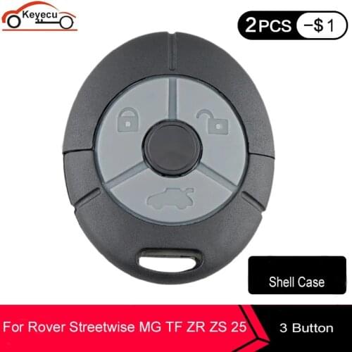 KEYECU Replacement Fob 3 Buttons Remote Control Car Key Shell Case Cover for Rover Streetwise MG TF ZR ZS 25 45 2003 2004 2005