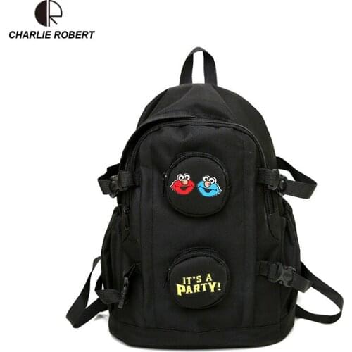2019 Fashion Cute Cartoon Middle School Student Women Lady Backpack Large Capacity Hot Oxford Two Colors Casual Female Backpack