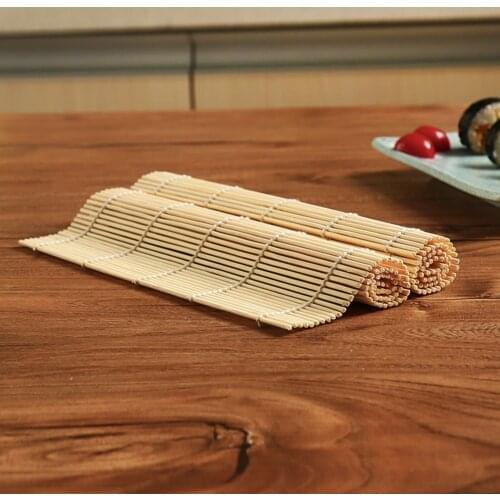 1pc DIY 24*24cm Bamboo Sushi Mat Onigiri Rice Roller Rolling Maker Tool Supplies Roll Tools Japanese Kitchen Stuff Gadgets
