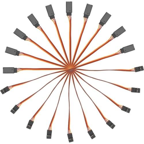 10Pcs 200mm Servo Lead Extension Wire Cable For RC Futaba JR Male to Female 20cm