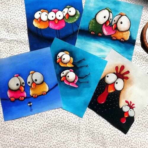 Cotton Canvas Fabric Patchwork Diy Sewing Cloth Craft Home Decoration Tissue Patches Cute Bird 15x15cm-5pcs Brocade Fabric Warp