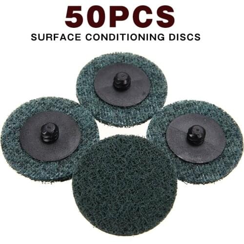 50pcs Surface Conditioning Discs 2" Roloc Type R Sanding Discs Pad Quick Change Fine Grit Power Abrasive Sanding Disc Tool