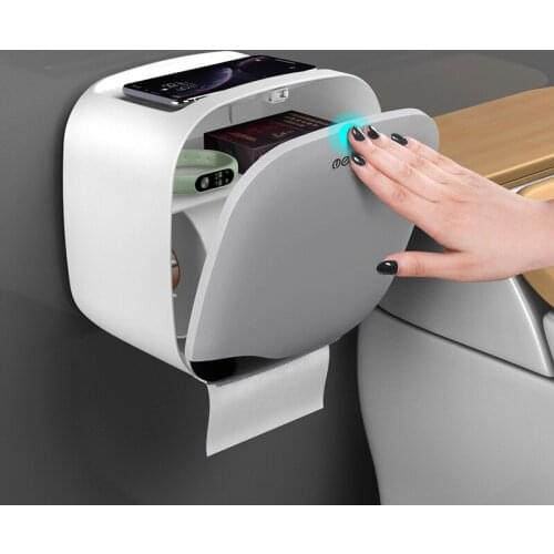 Bathroom Accessories Waterproof Toilet Paper Holder Wall Mounted Tissue Box Double Layer Toilet Paper Holders Towel Dispenser