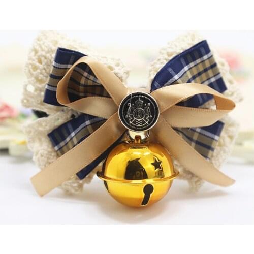 Bowknot Dog Collar Supplies Fashion Cat Big Bells Pets Golden Gentleman Bow Tie Beautiful 4