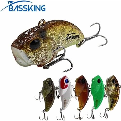 BASSKING VIB Fishing Lure 3.8cm 3.6g Mini Vibration Fishing Baits For Saltwater Bionic Artificial Swimbaits Wobblers