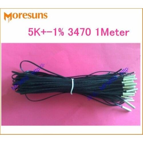 Fast Free Ship 100pcs/lot Custom made NTC 5K+-1% 3470 1 meter NTC Temperature Sensor