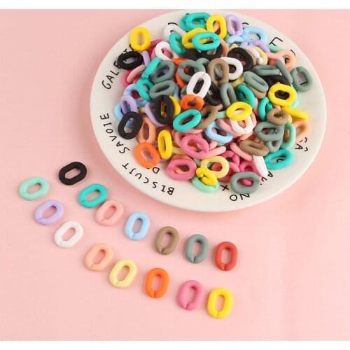 10Pcs/Pack 14*19mm Candy Color Opening Acrylic Chain For DIY Making Necklace Bracelet Earrings Jewelry Accessories 2021 Trendy