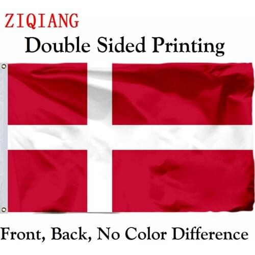Denmark Flag 3x5ft Polyester Flying Size 90x150cm Custom High Quality Double Sided Printing Banner