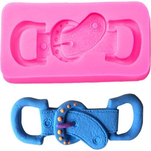 Belt Buckle Shape Mould Kitchen Restaurant Bar Fondant Silicone Mold DIY Chocolate Non-stick Cake Decorating Tools