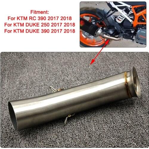 Motorcycle Exhaust Muffler Silencer Middle Link Pipe For KTM DUKE 390 250 Duke RC 390 RC RC390 2017 2018 17 Slip-on Brand New