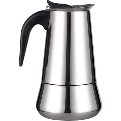 Espresso Stove Top Coffee Maker Moka Percolator Pot Stainless Steel 4 Sizes