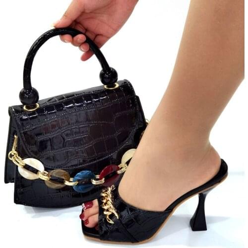 Italian Design Summer Green Women Shoes With Purse Bag Set Ladies High Heels Sandals Pumps And Handbag Sac CR131 Height 10.2cm