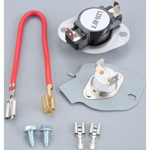 Dryer Thermostat Kit 279816 Thermal Cut Out Kit fit for Whirlpool Sears Replaces AP3094244, 2651, 3399848, 3977393, AH334299